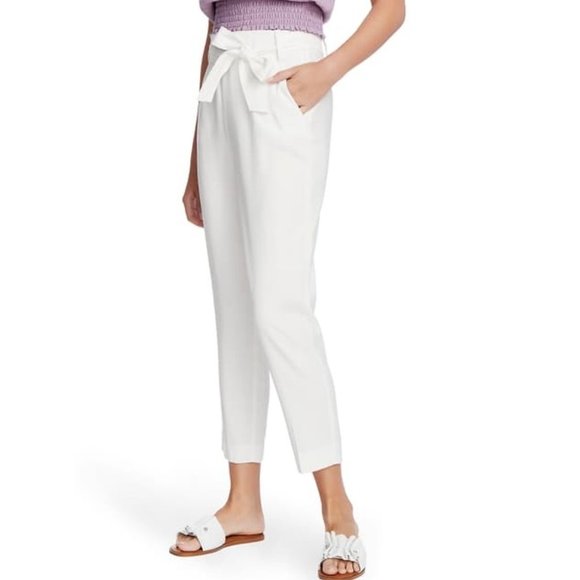 1. STATE Tie Waist Tapered Trouser Pants - Picture 2 of 14